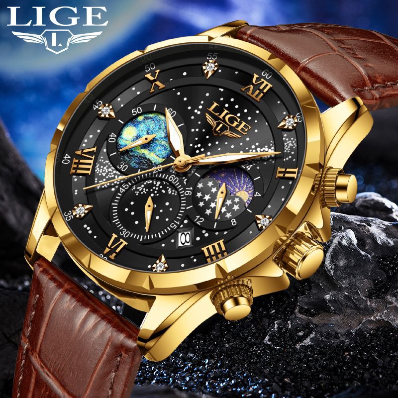 Waterproof luminous quartz watch